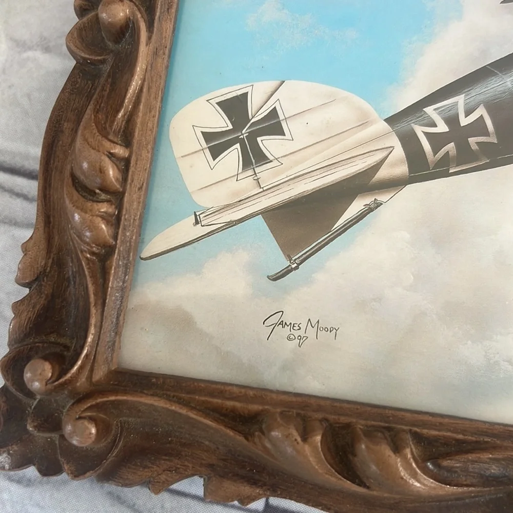 Vintage 1997 James Moody aircraft aviation picture art print
